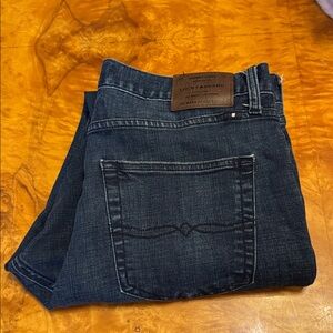 Lucky Brand 410 Athletic Slim Dark Blue Denim Jeans 35 X 32